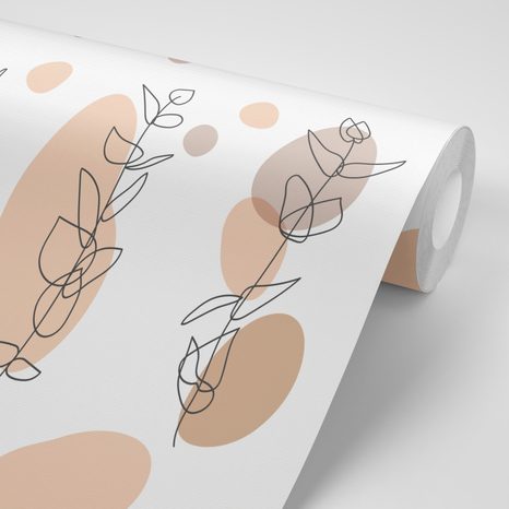 TAPETA MINIMALISTICKÉ ZÁTIŠÍ ROSTLINEK - ABSTRAKTNÍ TAPETY - TAPETY