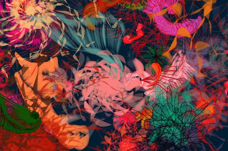 WANDBILD ABSTRAKTE BLUMEN - ABSTRAKTE BILDER - BILDER