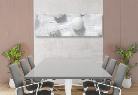 OBRAZ BÍLÝ LUXUS - ABSTRAKTNÍ OBRAZY - OBRAZY