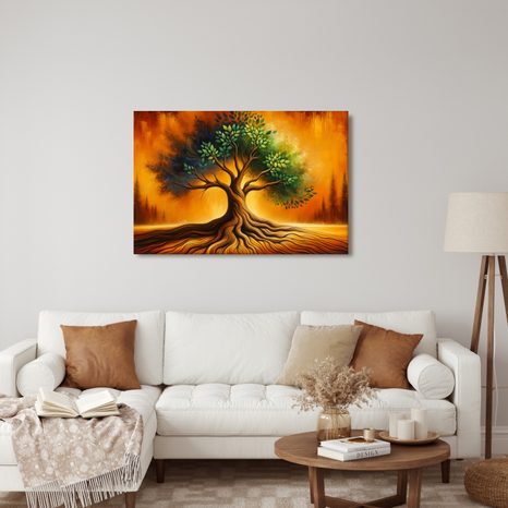 WANDBILD BAUM DES LEBENS IM GLANZ - BILDER BÄUME DES LEBENS - BILDER