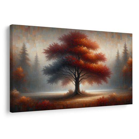 OBRAZ PODZIMNÍ STROM ŽIVOTA V MLZE - OBRAZY STROMY ŽIVOTA - OBRAZY