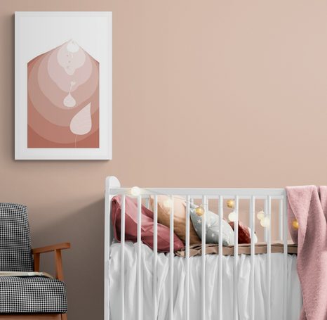 PLAGÁT S PASPARTOU LISTY ODVIATE VETROM - MOTÍVY Z NAŠEJ DIELNE - PLAGÁTY