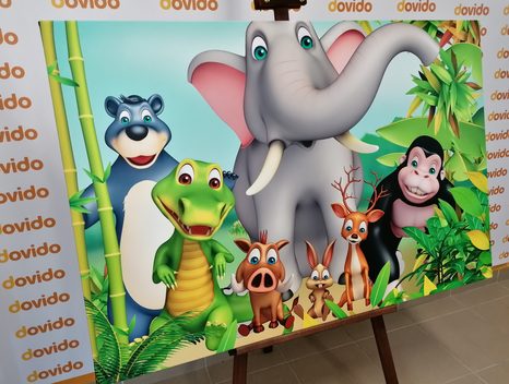 WANDBILD NIEDLICHE TIERE - BILDER FÜR KINDER - BILDER