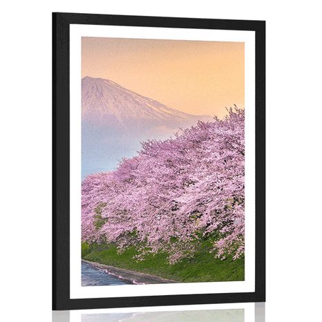 AFFICHE AVEC MONTURE BEAU JAPON - NATURE - AFFICHES