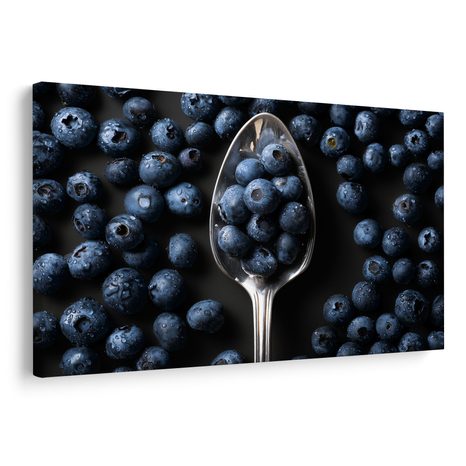 OBRAZ BORŮVKY NA LŽÍCI - OBRAZY JÍDLA A NÁPOJE - OBRAZY