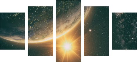 TABLOU 5-PIESE VIZUALIZARE DIN UNIVERS - TABLOURI STELE ȘI COSMOS - TABLOURI