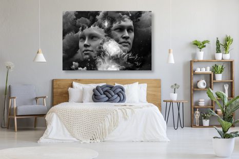 OBRAZ VIRTUÁLNÍ MYSL V ČERNOBÍLÉM PROVEDENÍ - ČERNOBÍLÉ OBRAZY - OBRAZY