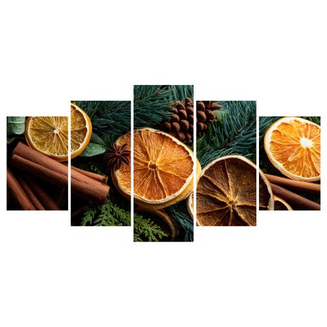 5-DÍLNÝ OBRAZ KOUZLO VÁNOČNÍCH VŮNÍ - VÁNOČNÍ A ZIMNÍ OBRAZY - OBRAZY