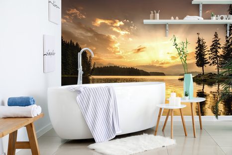 SAMOLEPÍCÍ FOTOTAPETA ODRAZ V HORSKÉM JEZEŘE - SAMOLEPÍCÍ TAPETY - TAPETY