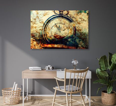 STAMPA SU TELA – OROLOGI ANTICHI - QUADRI VINTAGE E RETRÒ - STAMPE E QUADRI