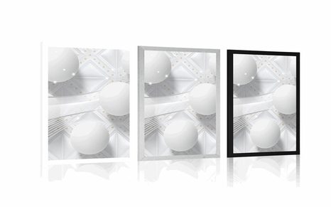 PLAGÁT BIELY LUXUS - ABSTRAKTNÉ A VZOROVANÉ - PLAGÁTY