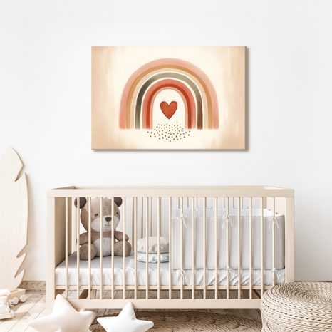 WANDBILD REGENBOGEN-BERÜHRUNG DER LIEBE - BILDER MIT LIEBESMOTIVEN - BILDER