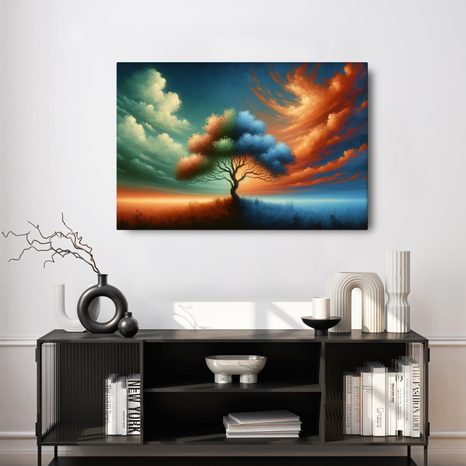 OBRAZ STROM ŽIVOTA V BAREVNÉM VÍRU - OBRAZY STROMY ŽIVOTA - OBRAZY