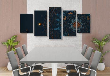 5 RÉSZES KÉP VONZÓ MANDALA - FENG SHUI KÉPEK - KÉPEK