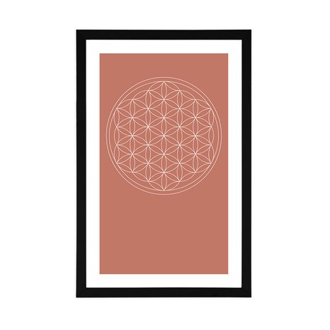 PLAKÁT S PASPARTOU NÁDHERNÁ MANDALA - MOTIVY Z NAŠÍ DÍLNY - PLAKÁTY