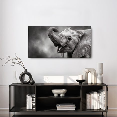 OBRAZ RADOSTNÝ SLONÍ OKAMŽIK - OBRAZY SLONI - OBRAZY