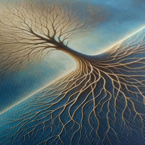 OBRAZ STROM ŽIVOTA V MODRÉM - OBRAZY STROMY ŽIVOTA - OBRAZY