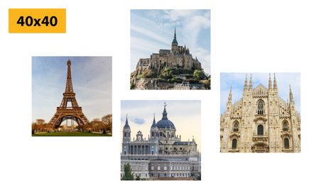 SET DI QUADRI – CURIOSITÀ DA ANGOLI DIVERSI DEL MONDO - COLLEZIONI DI QUADRI - STAMPE E QUADRI