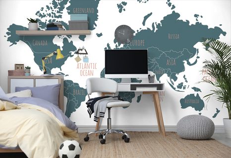 TAPETA MODERNÁ MAPA SVETA - TAPETY MAPY - TAPETY