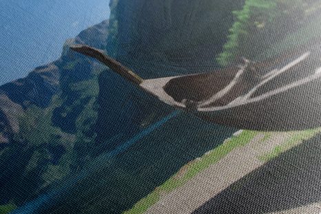 WANDBILD HÖLZERNES WIKINGERSCHIFF - BILDER VON NATUR UND LANDSCHAFT - BILDER