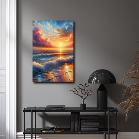 WANDBILD MEERESWELLEN UND SONNE - BILDER - 🔥 TOTALAUSVERKAUF