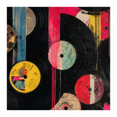 SLIKA FANTAZIJA VINILNIH PLOČA - GLAZBENE SLIKE - SLIKE