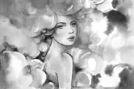 SAMOLEPÍCÍ TAPETA PŮVAB ŽENY V ČERNOBÍLÉM PROVEDENÍ - TAPETY - TOTÁLNÍ VÝPRODEJ 🔥