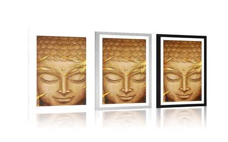 PLAKAT S PASPARTUOM BUDDHA S OSMIJEHOM NA LICU - FENG SHUI - PLAKATI