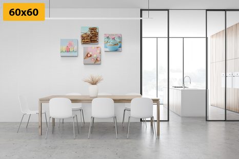 SET DI QUADRI – DOLCE TENTAZIONE - COLLEZIONI DI QUADRI - STAMPE E QUADRI