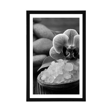POSTER WITH MOUNT MAGIC OF WELLNESS IN BLACK AND WHITE - BLACK AND WHITE - POSTERS