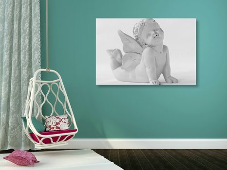 KÉP FEKETE FEHÉR ANGYAL SZOBOR - FEKETE-FEHÉR KÉPEK - KÉPEK