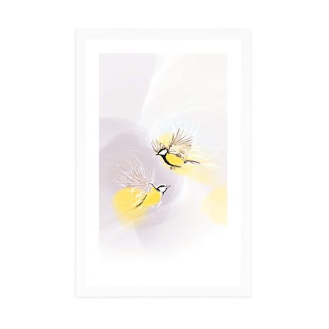 POSTER MIT PASSEPARTOUT MINIMALISTISCHE MEISEN - MOTIVE AUS UNSERER WERKSTATT - POSTER