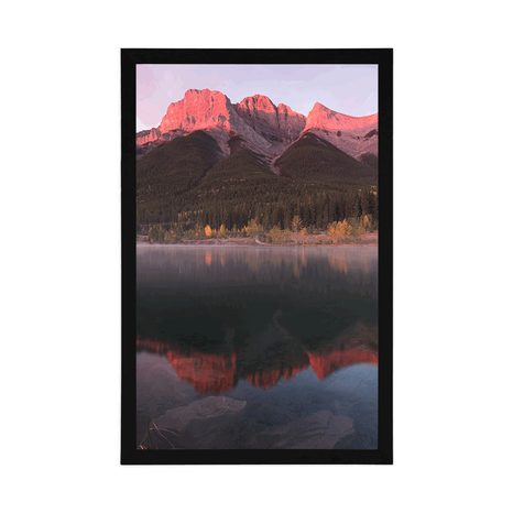 AFFICHE – COUCHER DE SOLEIL SUR LES DOLOMITES - NATURE - AFFICHES