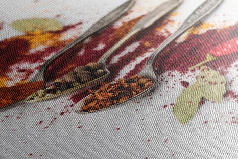 WANDBILD AROMATISCHE GEWÜRZMISCHUNG - BILDER VON ESSEN UND GETRÄNKEN - BILDER