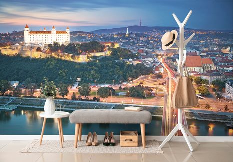 SAMOLEPÍCÍ FOTOTAPETA VEČER V BRATISLAVĚ - SAMOLEPÍCÍ TAPETY - TAPETY