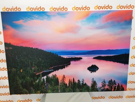 STAMPA SU TELA – LAGO AL TRAMONTO - QUADRI DI NATURA E PAESAGGIO - STAMPE E QUADRI