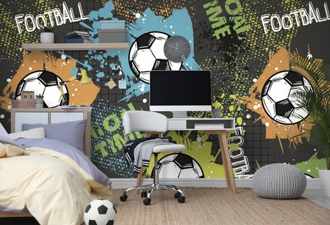 TAPETA ČAS NA FOTBAL - DĚTSKÉ TAPETY - TAPETY