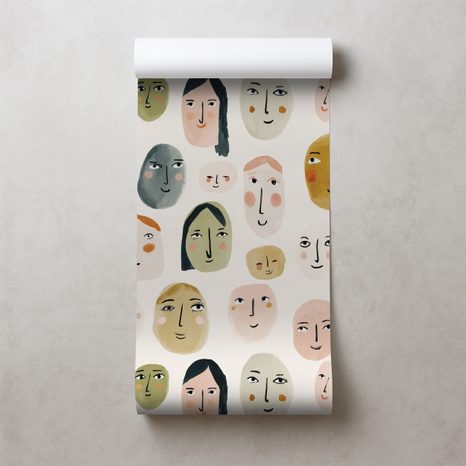 TAPETA BAREVNÉ ABSTRAKTNÍ TVÁŘE - TAPETY LIDÉ A CELEBRITY - TAPETY