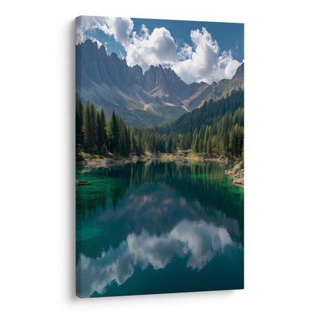 OBRAZ KLIDNÁ KRAJINA S HORAMI - OBRAZY JEZERA - OBRAZY