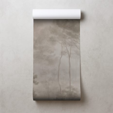 TAPETA GOZDNA POKRAJINA V NEŽNI MEGLI - TAPETE GOZD - TAPETE