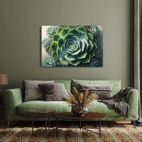 WANDBILD IN DEN ARMEN DER BLÄTTER - BOTANISCHE BILDER - BILDER