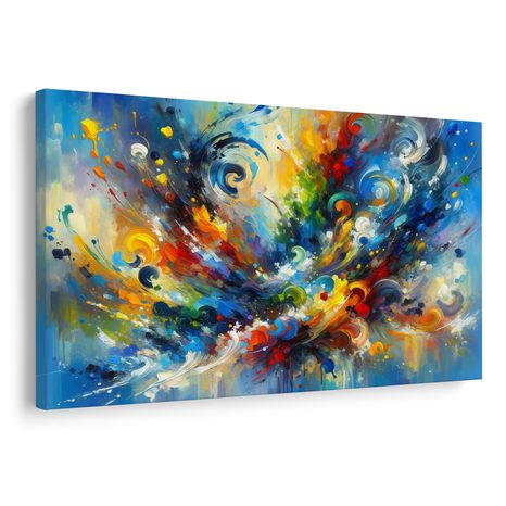 OBRAZ BAREVNÁ EXPLOZIVNÍ ABSTRAKCE - ABSTRAKTNÍ OBRAZY - OBRAZY