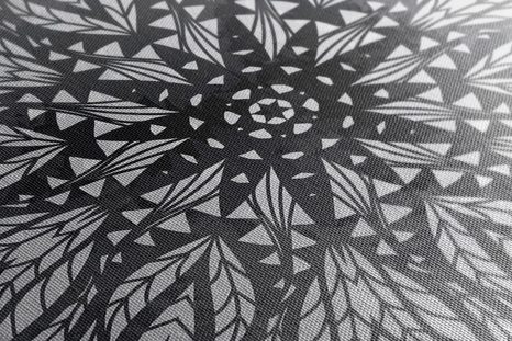 OBRAZ JEDINEČNÝ ETNICKÝ ORNAMENT V ČERNOBÍLÉM PROVEDENÍ - ČERNOBÍLÉ OBRAZY - OBRAZY