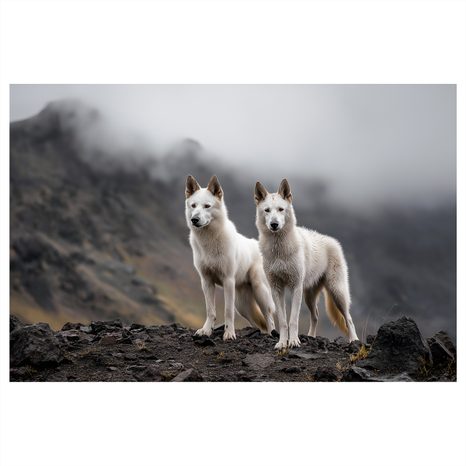 OBRAZ VLCI V MLHAVÝCH HORÁCH - OBRAZY PSI - OBRAZY