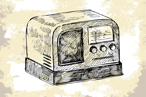 TAPETE RETRO-RADIO - VINTAGE- UND RETRO-TAPETEN - TAPETEN