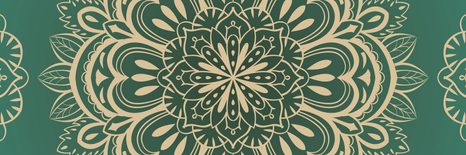 WANDBILD MANDALA AUF TÜRKISFARBENEM HINTERGRUND - BILDER MIT FENG SHUI-MOTIVEN - BILDER