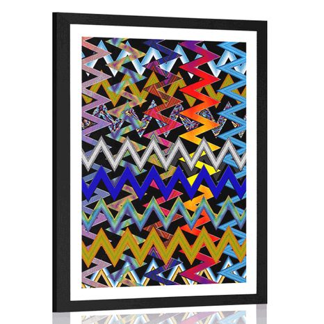 POSTER WITH MOUNT BEAUTIFUL PATTERN IN COLORS - ABSTRACT AND PATTERNED - POSTERS