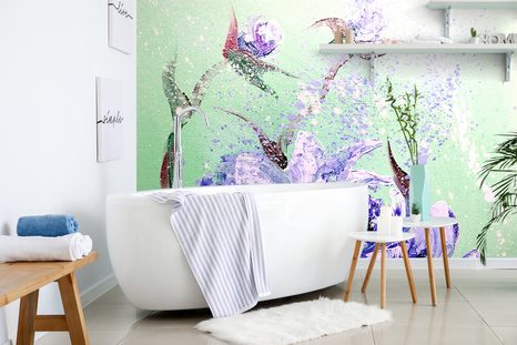 TAPETA MALOVANÉ PIVOŇKY - TAPETY KVĚTINY - TAPETY