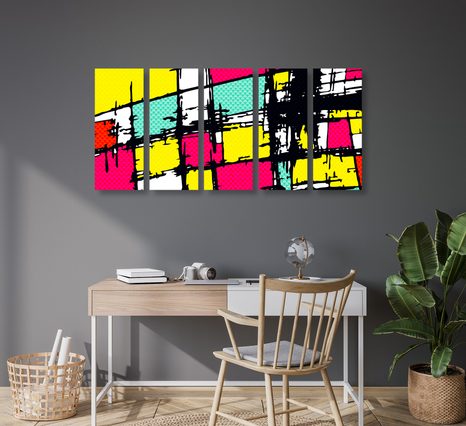 QUADRI 5 PEZZI – POP-ART STILOSO - QUADRI POP ART - STAMPE E QUADRI