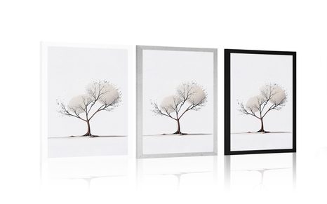 PLAKAT MINIMALISTYCZNE DRZEWO BEZ LIŚCI - DRZEWA I LIŚCIE - PLAKATY